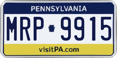 PA license plate MRP9915