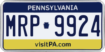 PA license plate MRP9924