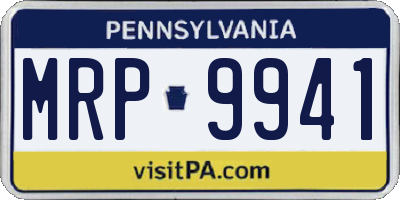 PA license plate MRP9941