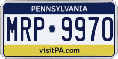 PA license plate MRP9970