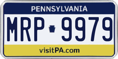 PA license plate MRP9979