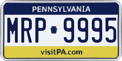 PA license plate MRP9995