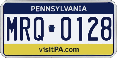 PA license plate MRQ0128