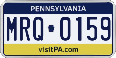 PA license plate MRQ0159