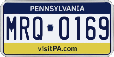 PA license plate MRQ0169
