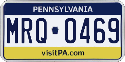 PA license plate MRQ0469