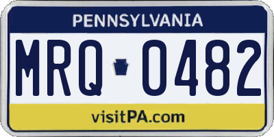 PA license plate MRQ0482