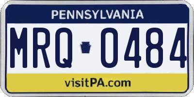 PA license plate MRQ0484