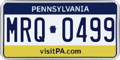 PA license plate MRQ0499