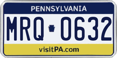 PA license plate MRQ0632