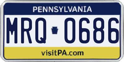 PA license plate MRQ0686