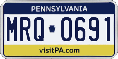 PA license plate MRQ0691