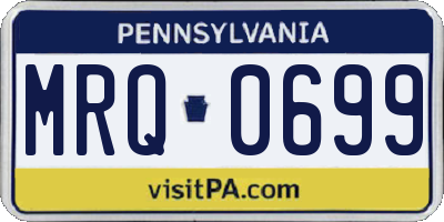 PA license plate MRQ0699