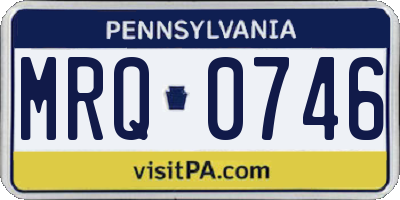 PA license plate MRQ0746