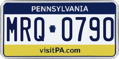 PA license plate MRQ0790