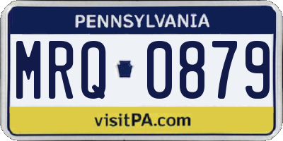 PA license plate MRQ0879