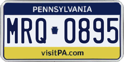 PA license plate MRQ0895