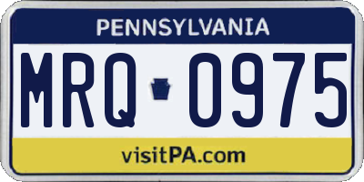 PA license plate MRQ0975