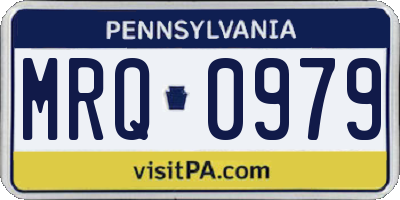 PA license plate MRQ0979
