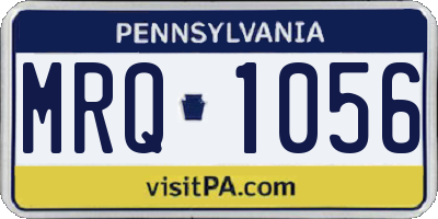 PA license plate MRQ1056