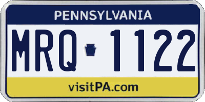 PA license plate MRQ1122