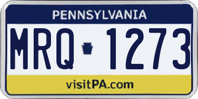 PA license plate MRQ1273
