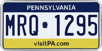 PA license plate MRQ1295