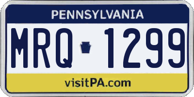 PA license plate MRQ1299