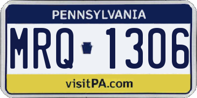 PA license plate MRQ1306