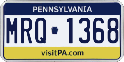 PA license plate MRQ1368