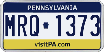 PA license plate MRQ1373