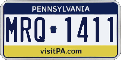PA license plate MRQ1411