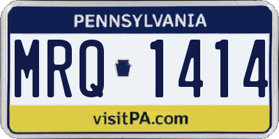 PA license plate MRQ1414