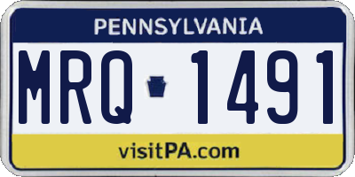 PA license plate MRQ1491