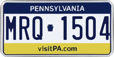 PA license plate MRQ1504