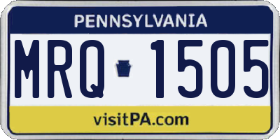 PA license plate MRQ1505