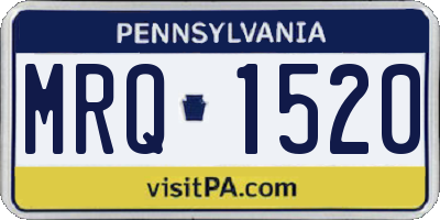 PA license plate MRQ1520