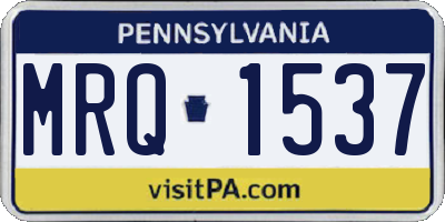 PA license plate MRQ1537