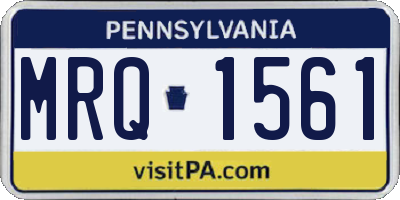 PA license plate MRQ1561