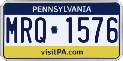 PA license plate MRQ1576