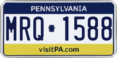 PA license plate MRQ1588