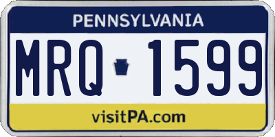 PA license plate MRQ1599