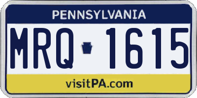 PA license plate MRQ1615