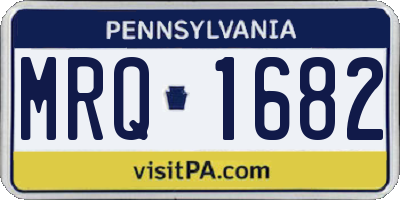 PA license plate MRQ1682