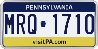 PA license plate MRQ1710