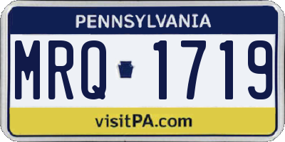 PA license plate MRQ1719