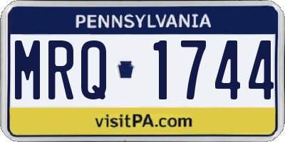 PA license plate MRQ1744