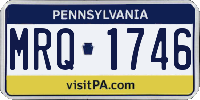 PA license plate MRQ1746