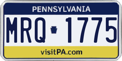 PA license plate MRQ1775
