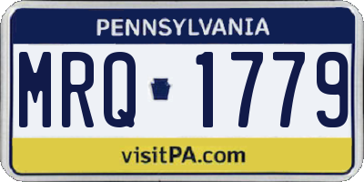 PA license plate MRQ1779